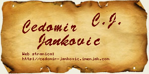 Čedomir Janković vizit kartica
